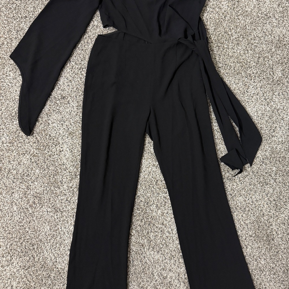 Fashion Nova Black Wrap Jumpsuit